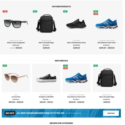Apparel Store Website Design with Free VPS Web Hosting
