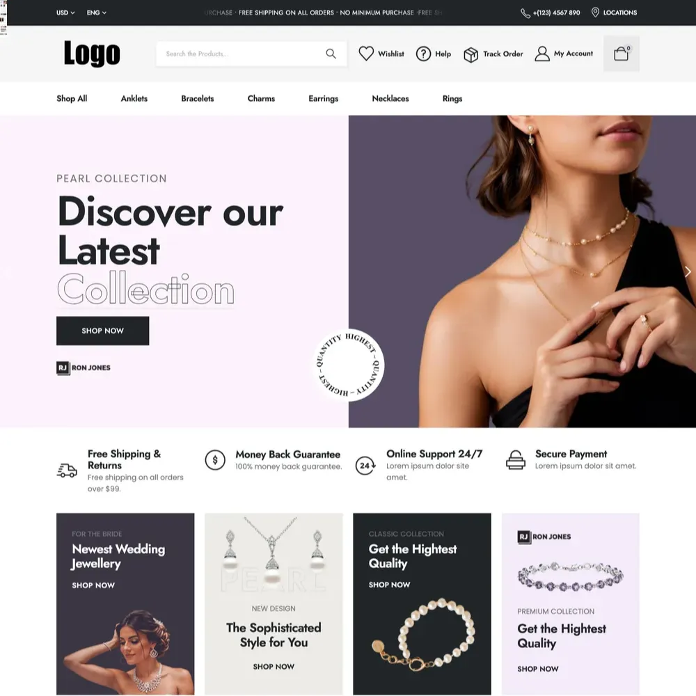 Jewelry Store Website Design with Free VPS Web Hosting (1) Jewelry Store Website Design with Free VPS Web Hosting