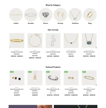 Jewelry Store Website Design with Free VPS Web Hosting