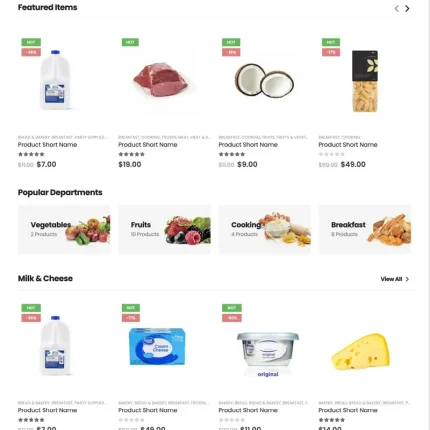 Fresh Market Website Design with Free VPS Web Hosting