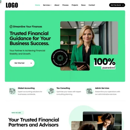 Accounting Services Website Design with Free VPS Web Hosting