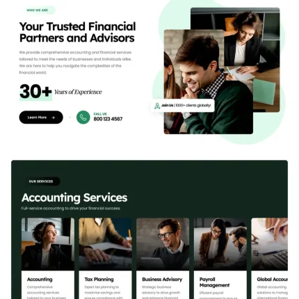 Accounting Services Website Design with Free VPS Web Hosting