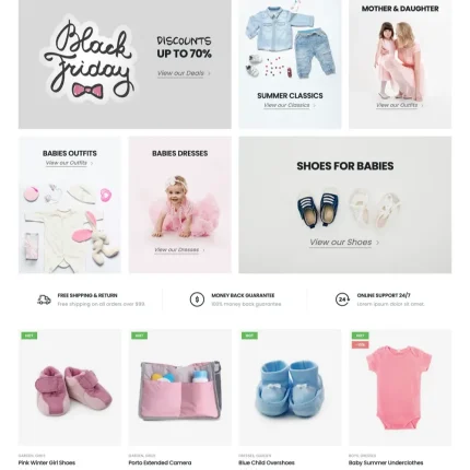 Baby Store Website Design for Sale with Free VPS Web Hosting