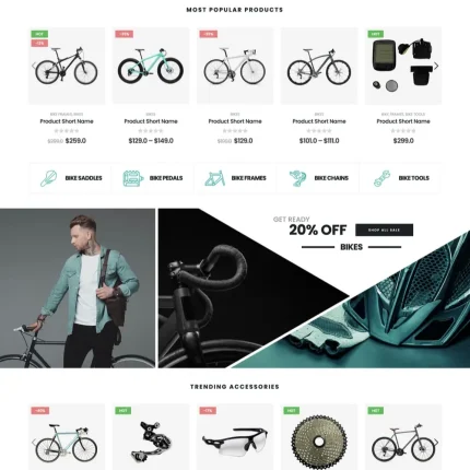 Bike Store Website Design with Free VPS Web Hosting