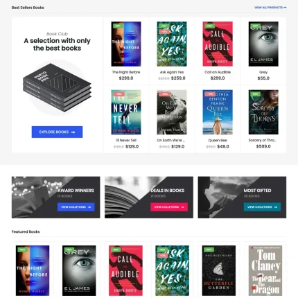 Bookseller Website Design with Free VPS Web Hosting