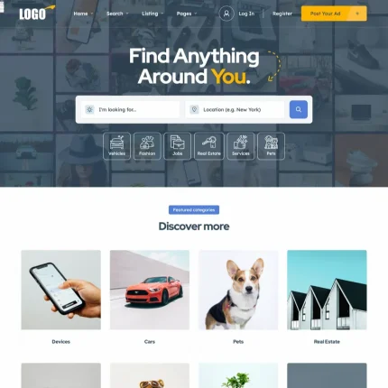 Ad Listings Website Design with Free VPS Web Hosting