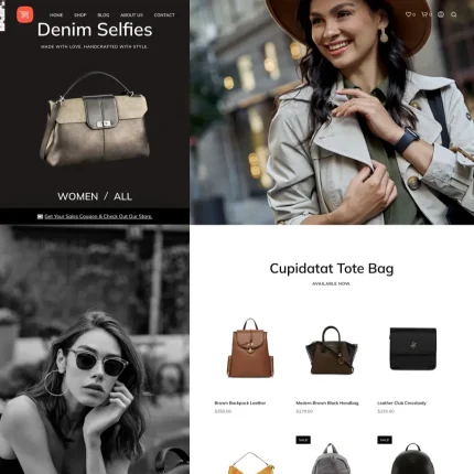 👜 Bag Store Website Design for Sale with Free VPS Web Hosting