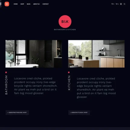 Bathroom Shop Website Design with Free VPS Web Hosting