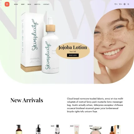 Cosmetic Store Website Design with Free VPS Web Hosting