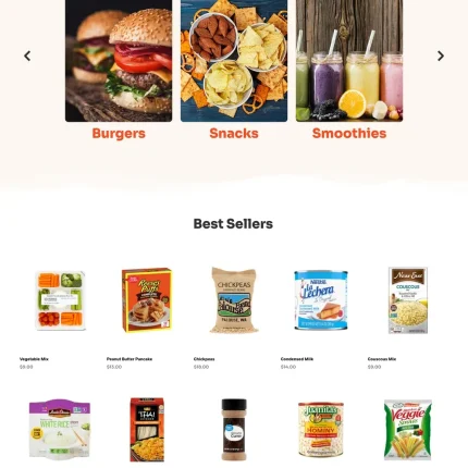Food Shop Website Design with Free VPS Web Hosting