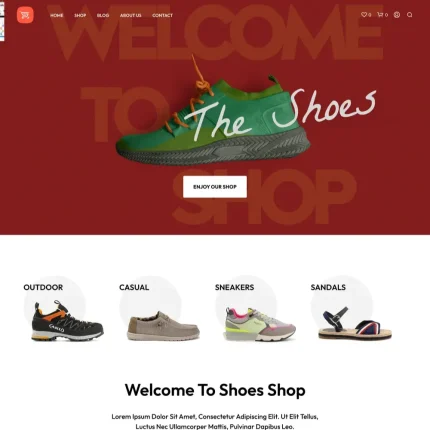 Footwear Store Website Design with Free VPS Web Hosting