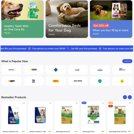 Pet Stor Website Design with Free VPS Web Hosting