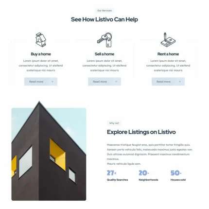 Property Listings Website Design with Free VPS Web Hosting