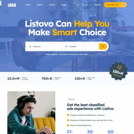 Public Listings Website Design with Free VPS Web Hosting