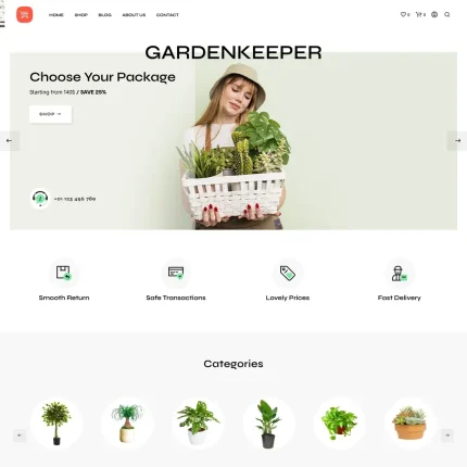 Garden Shop Website Design with Free VPS Web Hosting