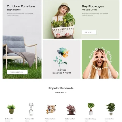 Garden Shop Website Design with Free VPS Web Hosting