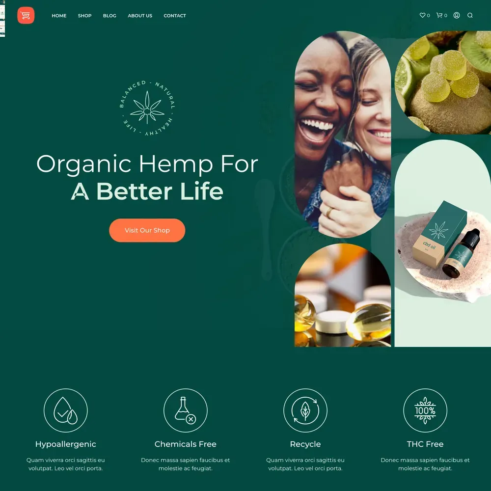 Hemp Shop Website Design with Free VPS Web Hosting (1) Hemp Shop Website Design with Free VPS Web Hosting