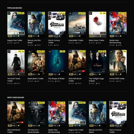 Online Movie Website Design with Free VPS Web Hosting