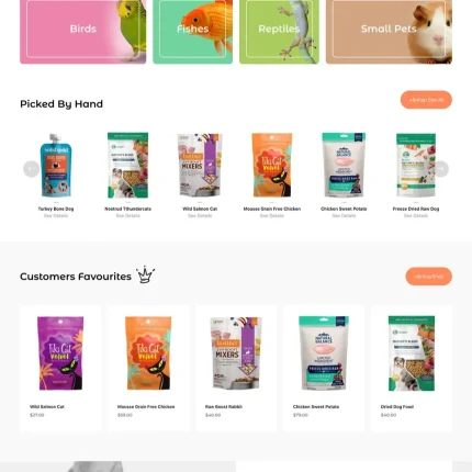 Pet Care Store Website Design with Free VPS Web Hosting