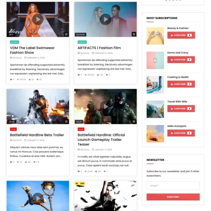 Video Blog Website Design with Free VPS Web Hosting